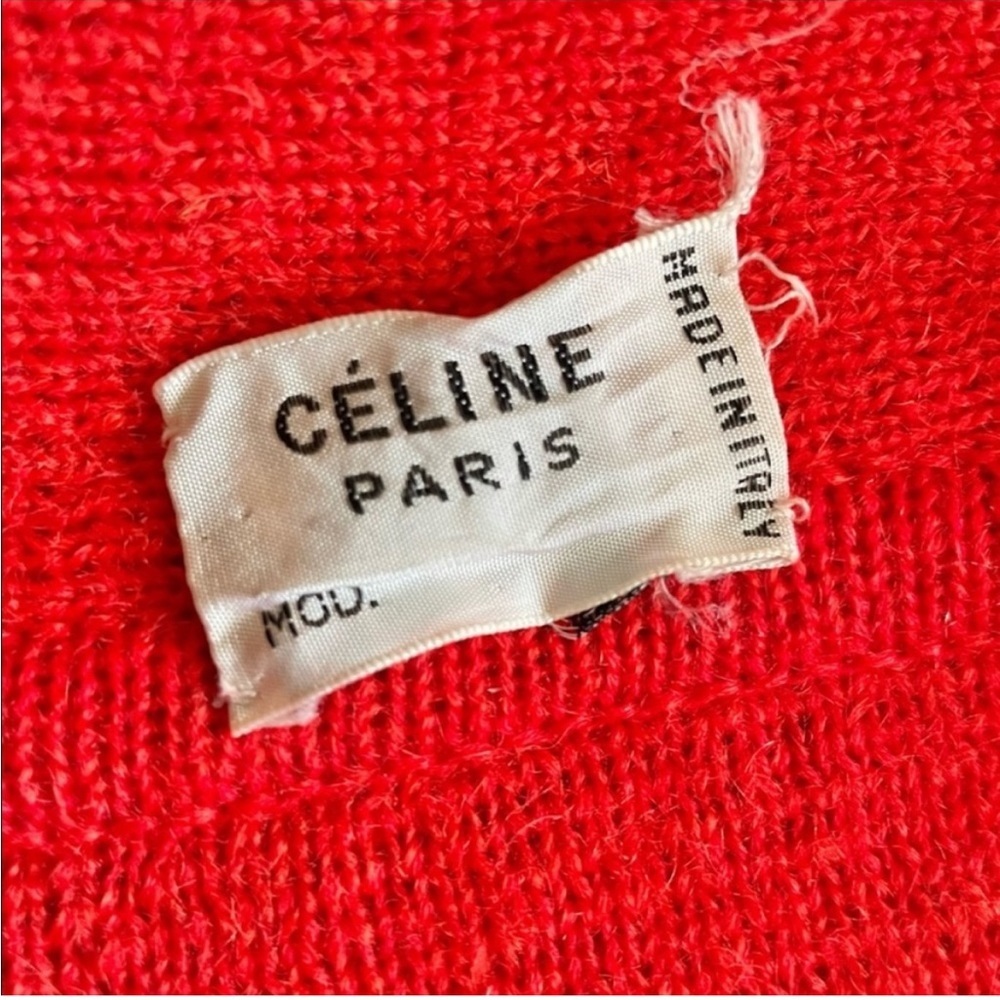 Celine women’s vintage double breasted wool sweater blazer 80’s size XL colorful - Picture 12 of 15